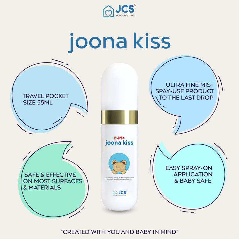 Joona Kiss Spray Mini (55ml) - Dual Pack for baby wash hand wash handwash toys furnitures utensils pacifiers baby carriers bed body wash hand soap