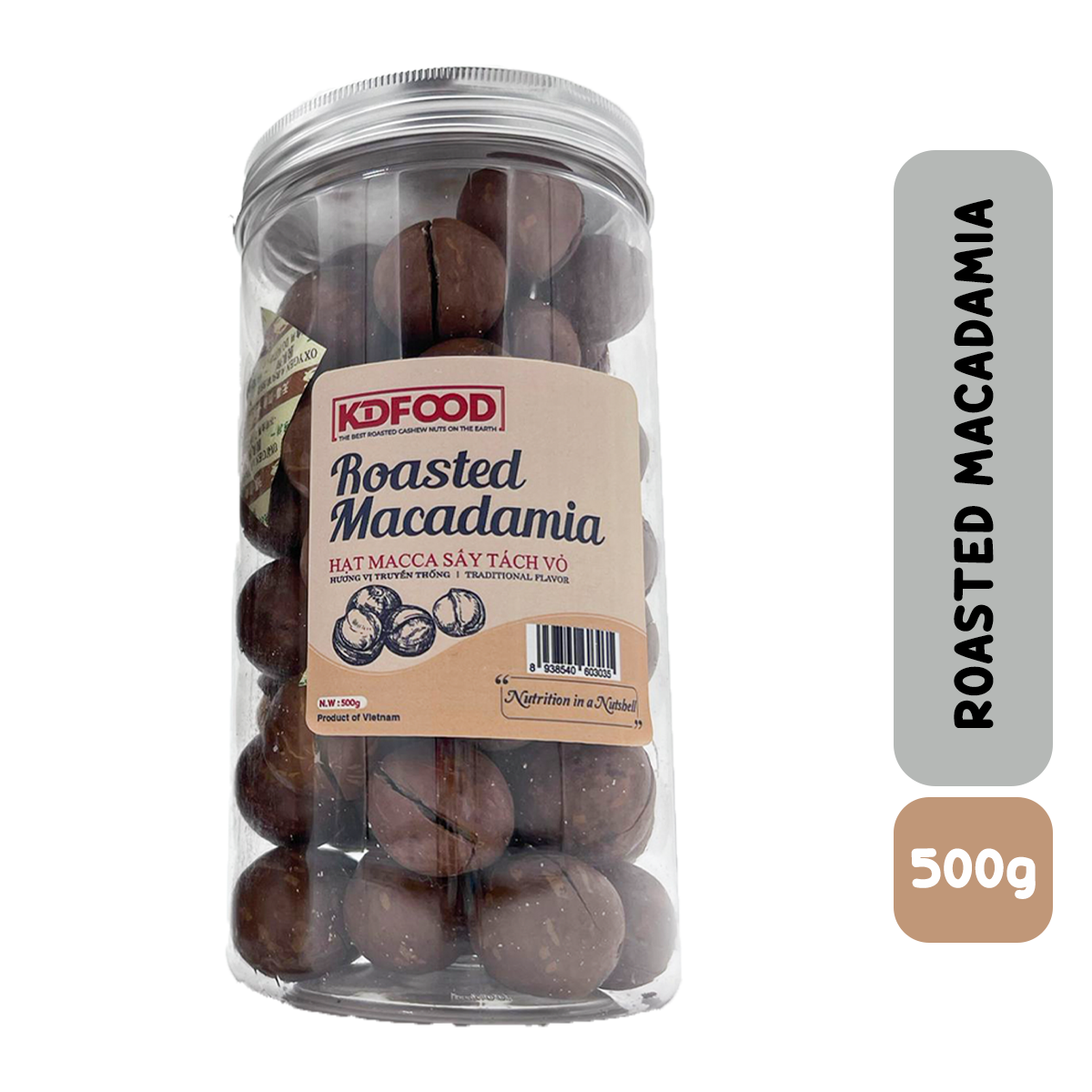 KDFOOD Vietnam Premium Roasted Macadamia 500G - JoonaCare.Shop