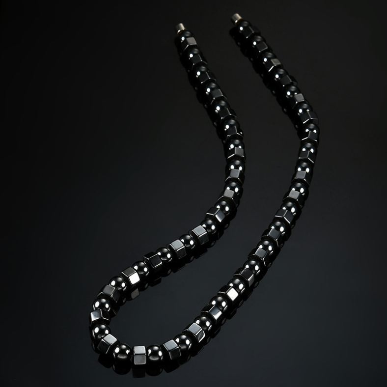 Twins Beads™ Obsidian Magnetic Necklace 黑曜石磁项链 - JoonaCare.Shop